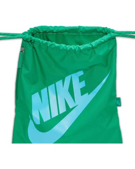 Nike Green Nk Heritage Drawstring Gym Bag
