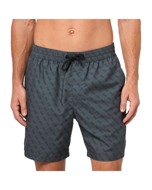 Guess Gray Standard Swimtrunk Medium for men
