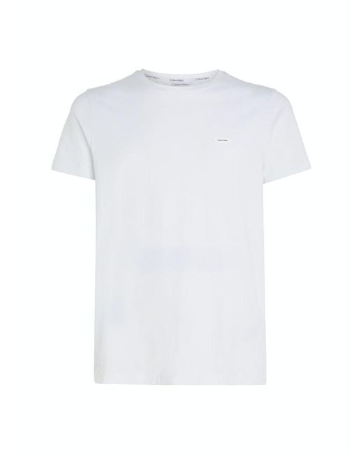 Stretch Slim Fit T-Shirt K10K112724 Altri Top in Maglia di Calvin Klein in White da Uomo