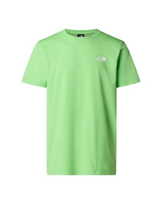 The North Face NF0A87NG6II M S/S Simple Dome Tee T-Shirt Meta Lime Größe XXL in Green für Herren
