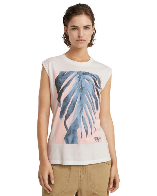 G-Star para Mujer Camiseta AI Print Elasticated Waist G-Star de color White