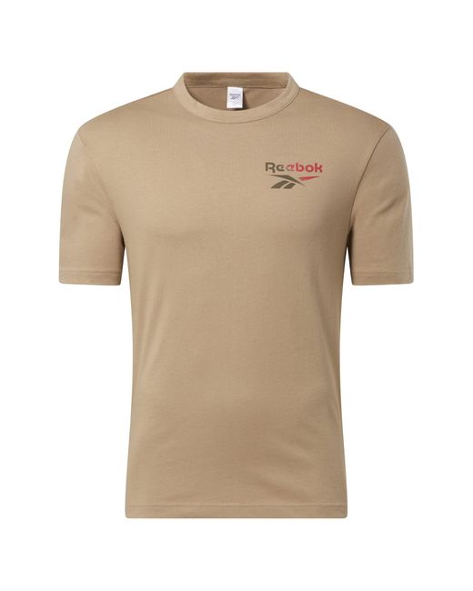 Reebok Natural 's Gradient Vector Short Sleeve Tee T-shirt