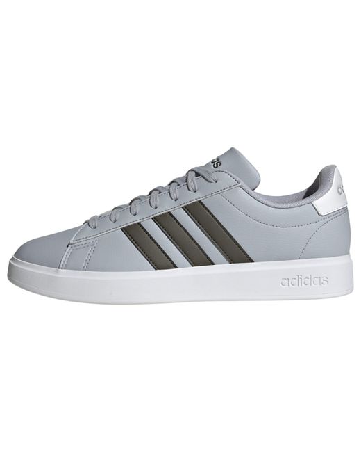 Adidas Gray Grand Court 2.0 Shoes-low for men