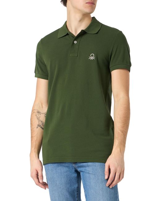 Benetton Green Polo Shirt M/m 3089j3178 for men