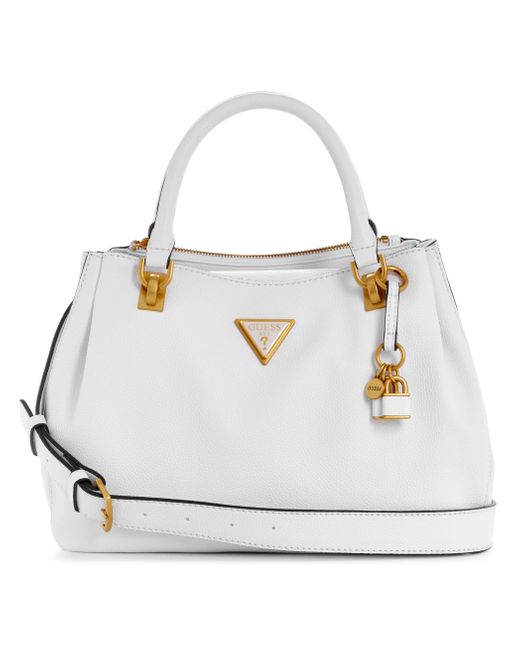 Guess White Cosette Luxury Satchel