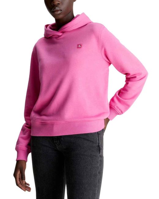 Calvin Klein Pink Hoodie Ck Embro Badge Regular mit Kapuze