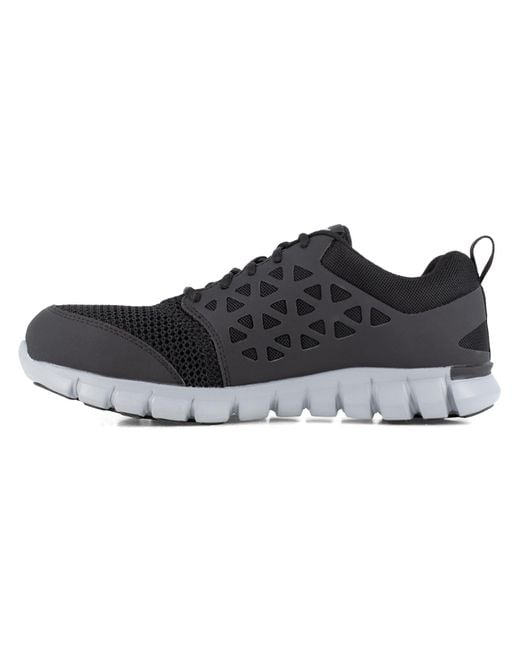 Reebok Work Men's Sublite Cushion Alloy Toe Comfort Athletic Shoe Black - 6 Wide for men