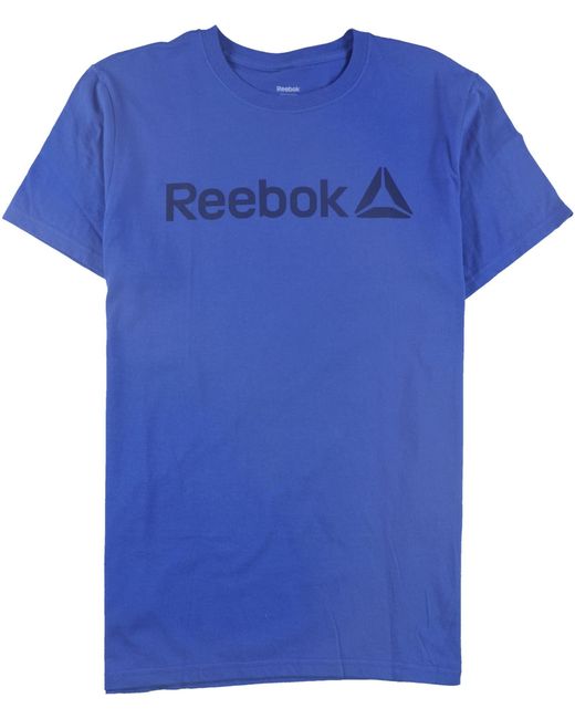 Reebok Blue S Big Logo Graphic T-shirt for men