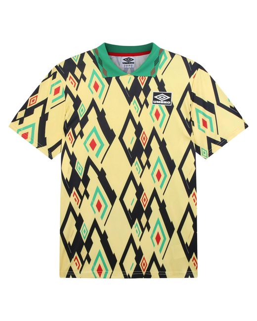 Umbro S Tropical Jersey Short Sleeve Top Yellow/black L for men