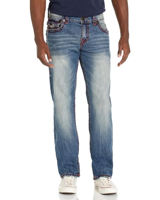 True Religion Blue Brand Jeans Ricky Straight Super T Jean for men