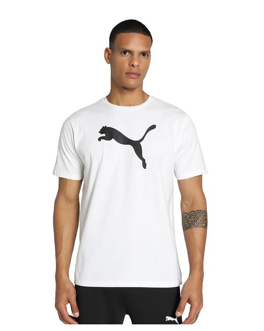 PUMA Teamrise Logo Jersey Baumwolle T-Shirts in White für Herren