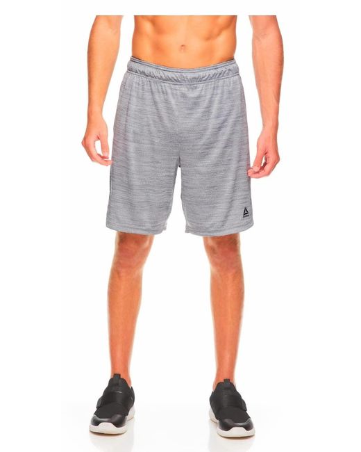 Reebok Gray Drawstring Shorts Athletic Running Workout Quick Dry Fabric Shorts for men