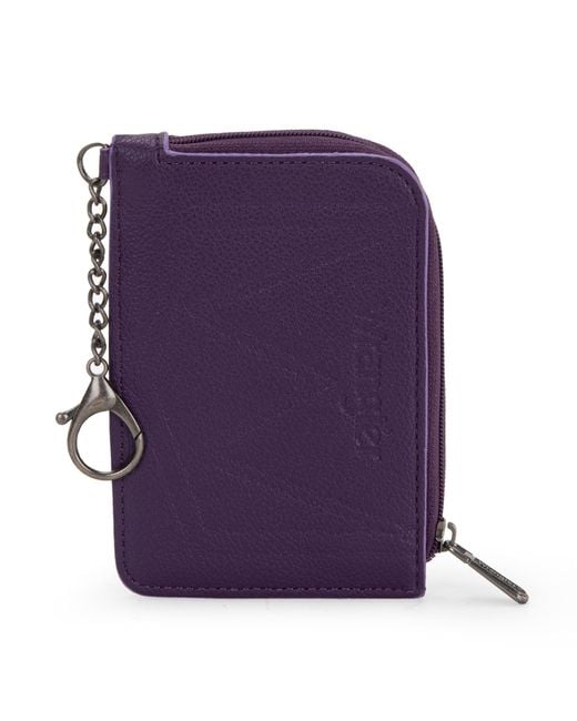 Wrangler Purple Credit Card Holder Wallet For Slim Thin Card Holder Keychain Pocket Wallet