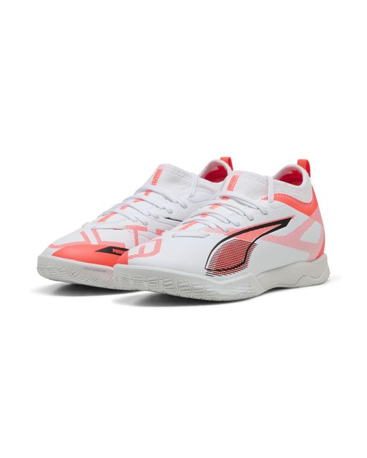 PUMA Ultra 5 Match It + Mid Jr Voetbalschoen in het White