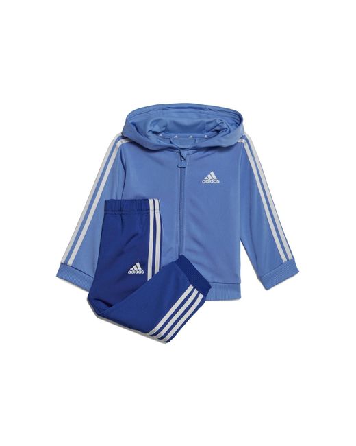 Essentials Shiny Hooded Track Suit Pantaloni Tuta di Adidas in Blue