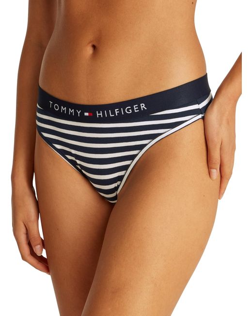 Tommy Hilfiger Blue Bikinihose Bikini Print mit Logobund