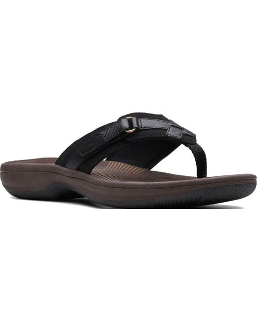 Clarks Black S Breeze Sea Flip-flop Sandals