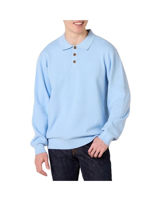 Pull Polo en Tricot À Coupe Décontractée Amazon Essentials pour homme en coloris Blue
