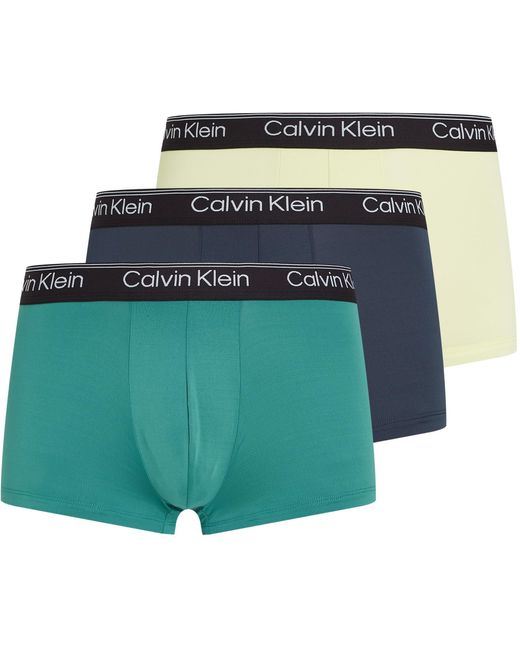 Calvin Klein Low Rise Trunk Voor in het Green voor heren