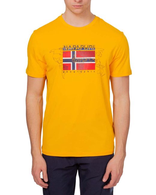 T-Shirt Severin Napapijri pour homme en coloris Orange