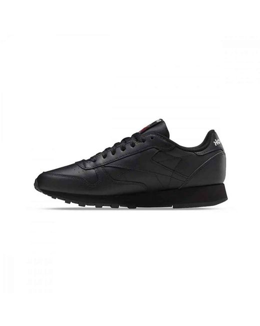 Reebok Black Classic Leather Sneaker