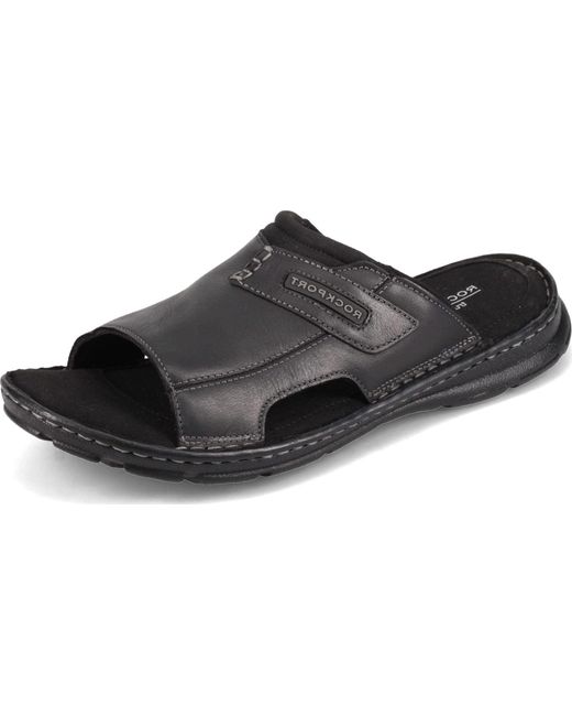 Rockport Black Darwyn Slide 2 Sandal for men