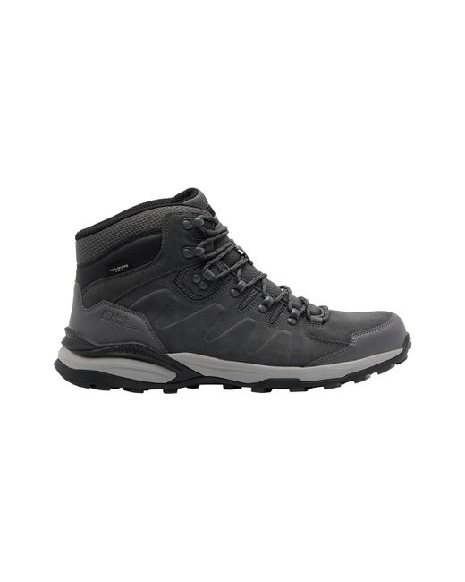 Jack Wolfskin Black Refugio Texapore Mid M Hiking Shoe for men