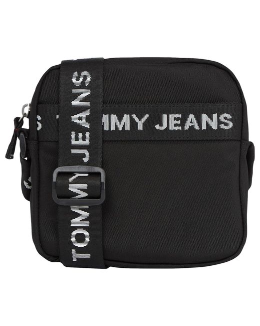 Tommy Hilfiger Black Essential Reporter Shoulder Bag Medium for men