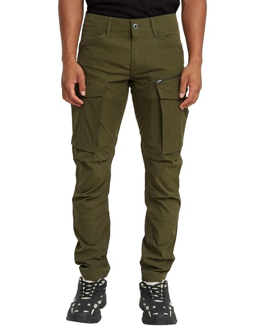 G-STAR Rovic Zip 3D Regular Tapered Pants di G-Star in Green da Uomo