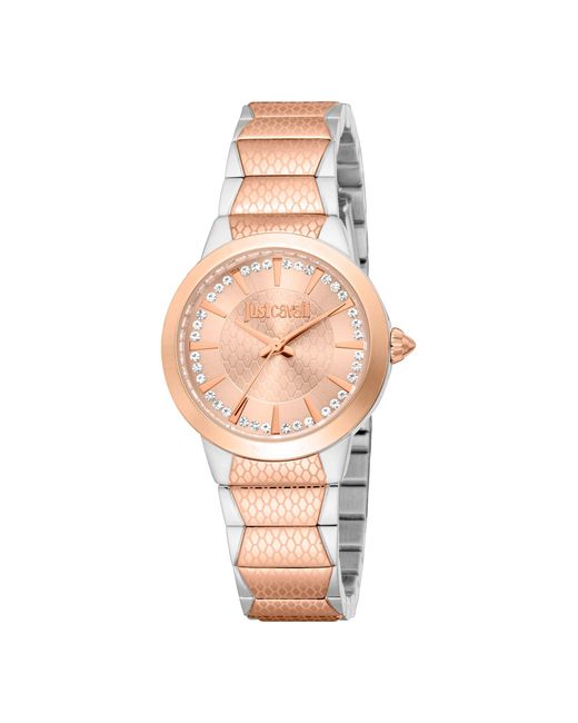 Orologio Analogico al Quarzo Donna con Cinturino in Acciaio Inox JC1L335M0055 di Just Cavalli in Pink