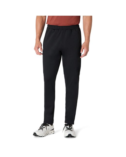 Pantalones de Entrenamiento de Punto Elástico de Alto Rendimiento hasta el Tobillo con Entrepierna de 76cm Hombre Amazon Essentials de hombre de color Black