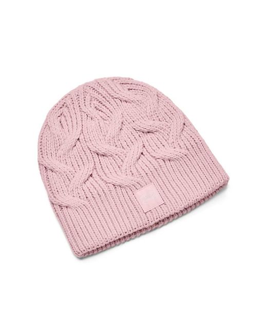 Under Armour Pink Ua Halftime Cable Knit Beanie