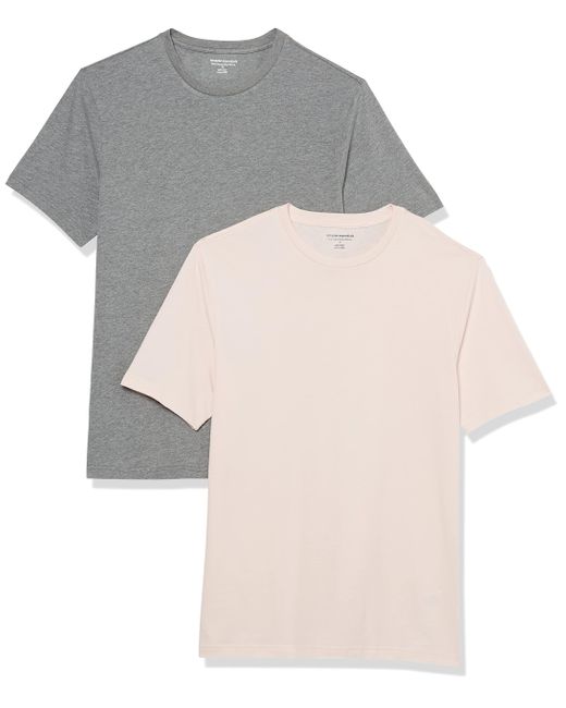Maglietta Girocollo a iche Corte con Taschino Uomo di Amazon Essentials in Gray da Uomo