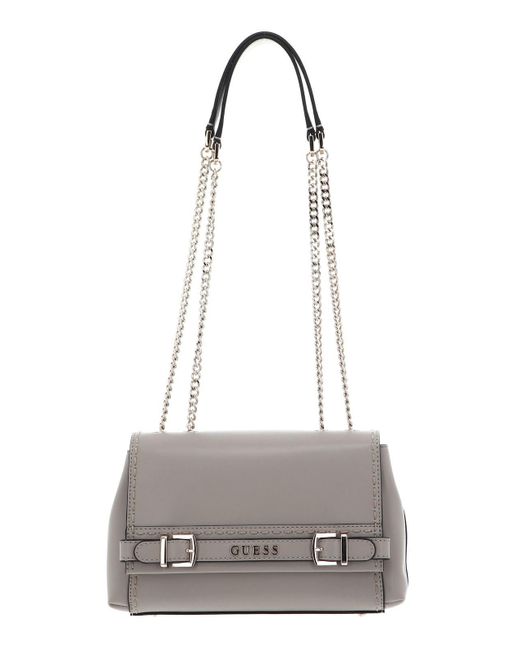 Guess Sestri Convertible Xbody Flap Bag Taupe in het Gray