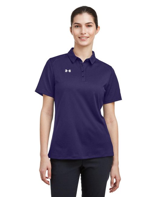 Under Armour Purple Tech Team S Short Sleeve Polo Shirt