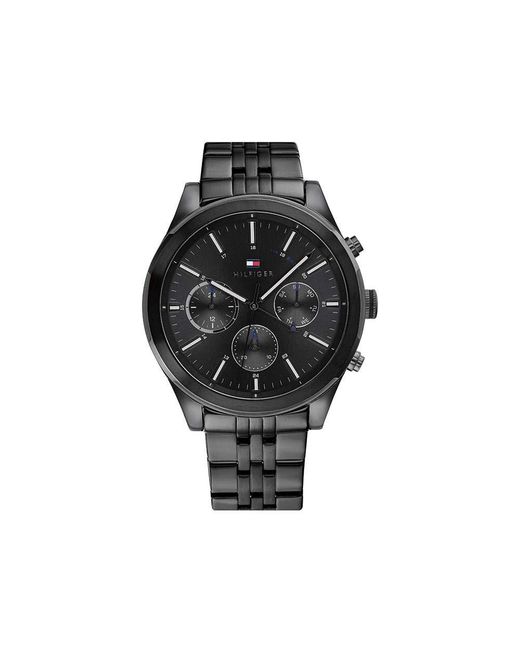 Reloj Analógico de Cuarzo multifunción para Hombre con Correa en Acero Inoxidable Negro - 1791738 Tommy Hilfiger de hombre de color Black