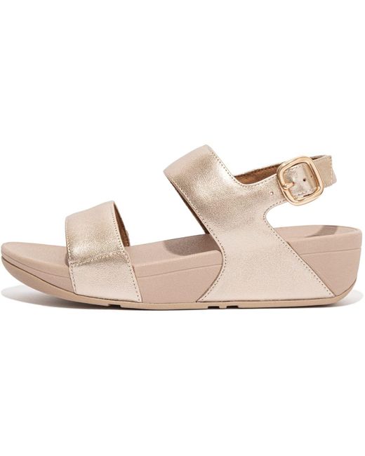 Fitflop Lulu Metallic Leather Back-strap Sandals | Lyst UK