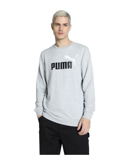 PUMA Katoen Crew Neck Sweatshirt in het Gray voor heren