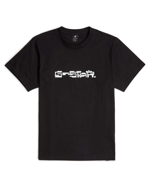 G-Star RAW Dot Script Loose R T T-shirt Voor in het Black voor heren