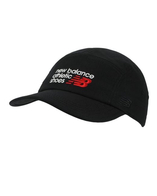 Cappello da allenamento a 5 pannelli di New Balance in Black