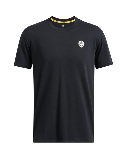 Under Armour S Curry Alien Heavyweight T-shirt Black/green L for men