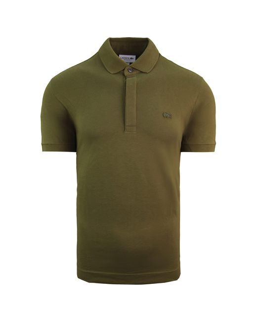 Lacoste Green Regular Fit Short Sleeve Khaki S Cotton Polo Shirt Ph5522 Uxf for men