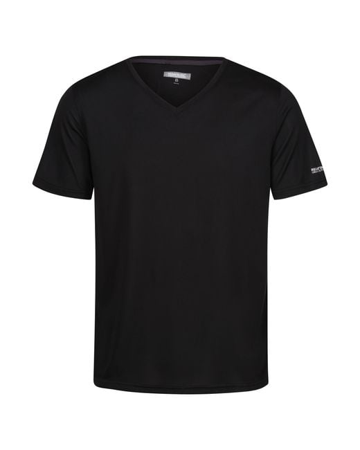 Regatta Black Fingal V-neck T-shirt for men