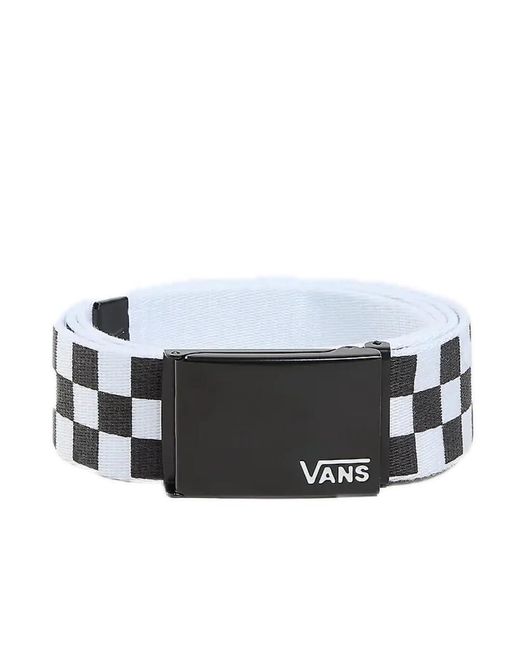 Cintura unisex originale classic Taglia unica regolabile a scorrimento - 125 cm (nero bianco checker) di Vans in Black