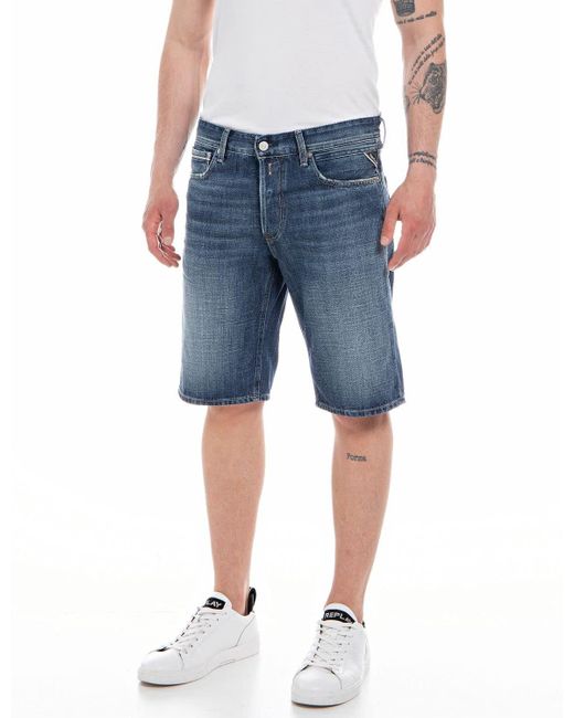 Replay Grover Jeans-Shorts in Blue für Herren