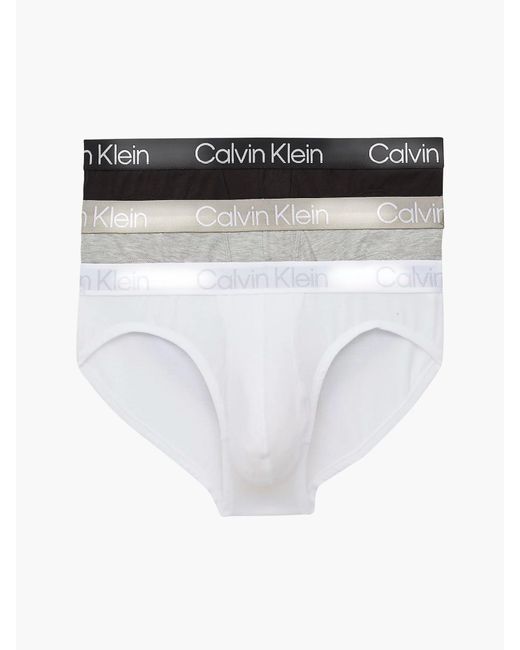Calvin Klein White Hip Brief 3pk for men
