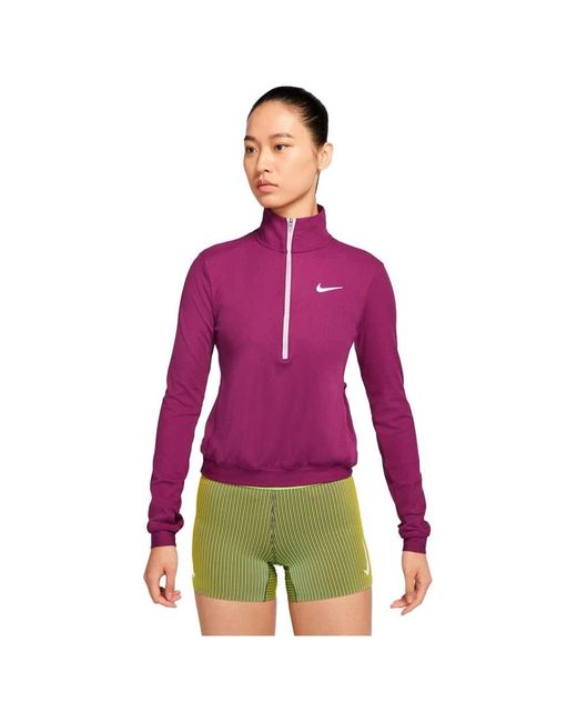 Nike Purple Dri Fit Element Midlayer Long Sleeve T-shirt Xs