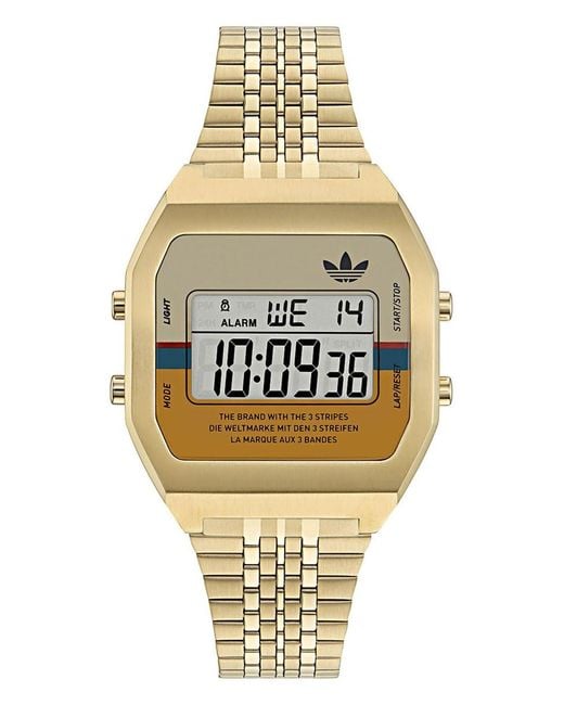 Adidas Reloj Digital Two Aost23555 Hombre Dorado in het Metallic