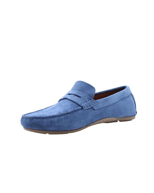 Tommy Hilfiger Blue Driver Shoes Casual Suede Driver Moccasins for men