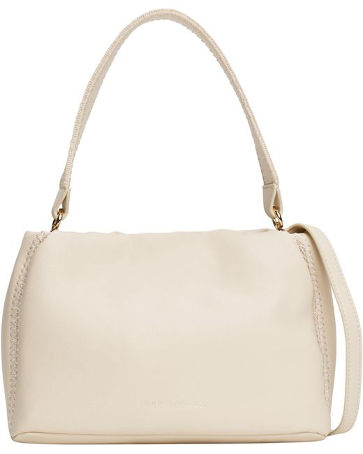 Tommy Hilfiger Natural Schultertasche Soft Summer Mini Bucket Beuteltasche